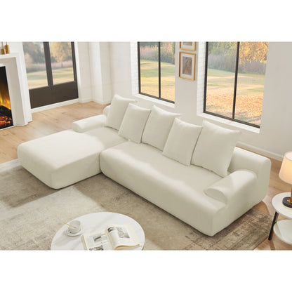 Divano componibile moderno imbottito a forma di L