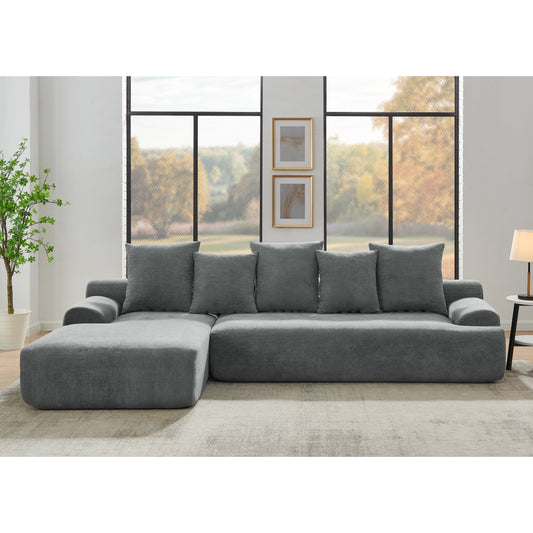 Divano componibile moderno imbottito a forma di L