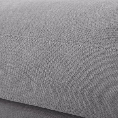 Divano componibile moderno imbottito a forma di L con poggiapiedi regolabile e chaise longue reversibile per soggiorno