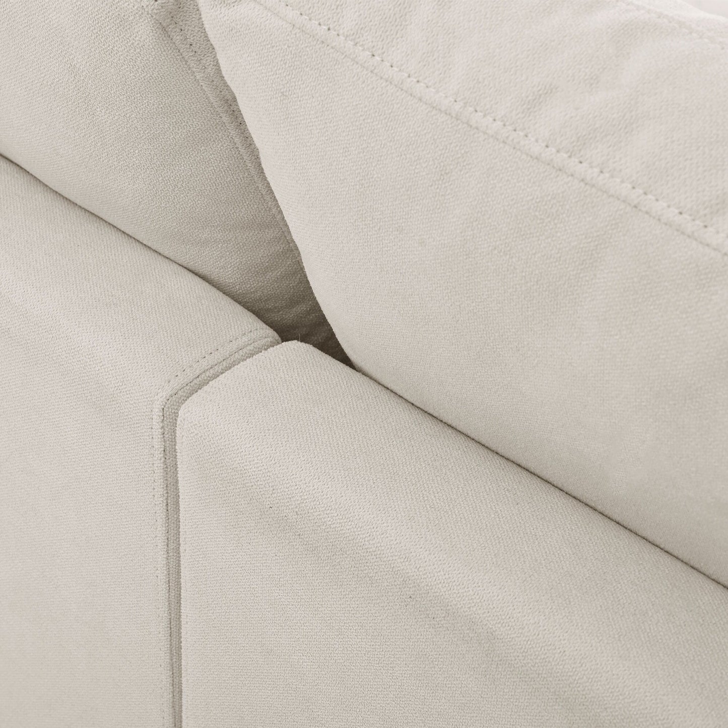 Divano componibile moderno imbottito a forma di L con poggiapiedi regolabile e chaise longue reversibile per soggiorno