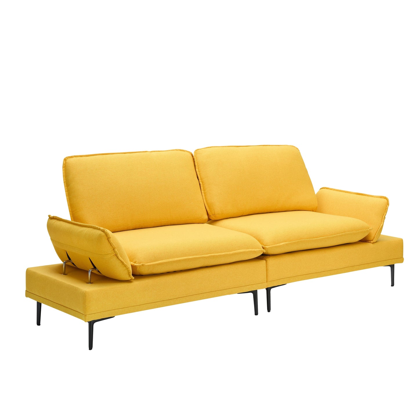 Divano moderno imbottito, soggiorno, camera da letto, appartamento, piccolo spazio