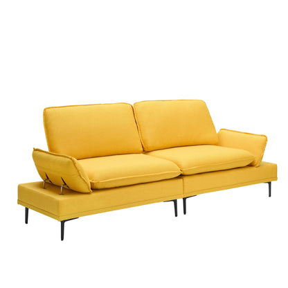 Divano moderno imbottito, soggiorno, camera da letto, appartamento, piccolo spazio