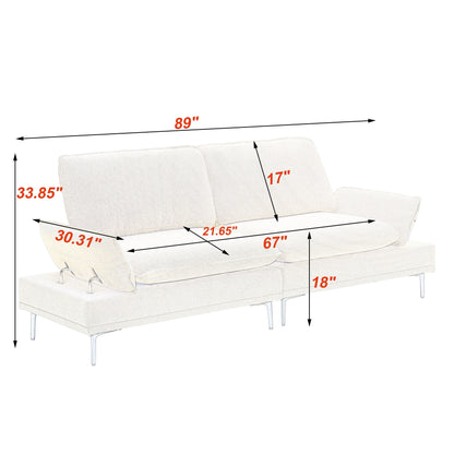 Divano moderno imbottito, soggiorno, camera da letto, appartamento, piccolo spazio