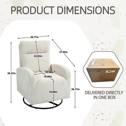 Moderna sedia a dondolo girevole imbottita per la cameretta dei bambini