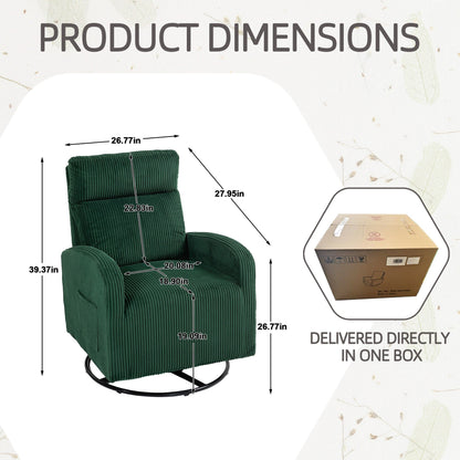 Moderna sedia a dondolo girevole imbottita per la cameretta dei bambini