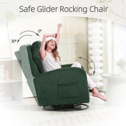 Moderna sedia a dondolo girevole imbottita per la cameretta dei bambini