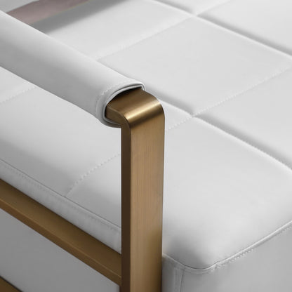 Divano a due posti moderno in similpelle con rivestimento