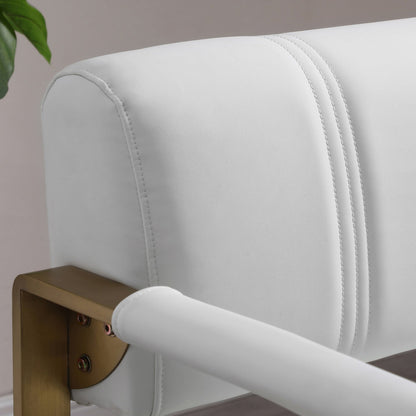 Divano a due posti moderno in similpelle con rivestimento