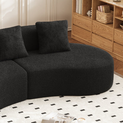 Divano moderno in velluto a 5 posti per soggiorno e camera da letto, uffici e appartamenti