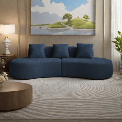 Divano moderno in velluto a 5 posti per soggiorno e camera da letto, uffici e appartamenti