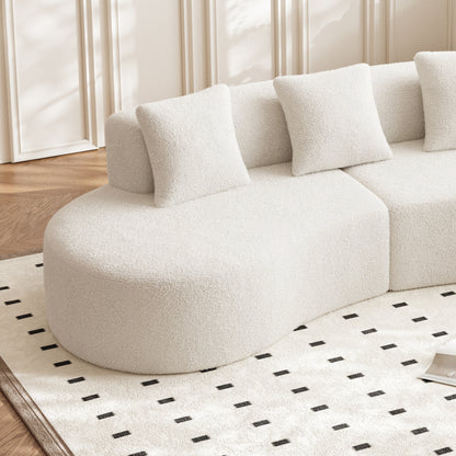 Divano moderno in velluto a 5 posti per soggiorno e camera da letto, uffici e appartamenti