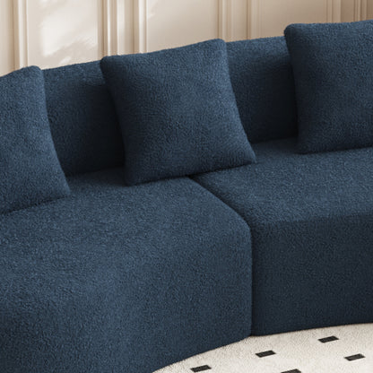 Divano moderno in velluto a 5 posti per soggiorno e camera da letto, uffici e appartamenti