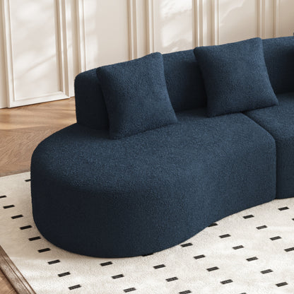 Divano moderno in velluto a 5 posti per soggiorno e camera da letto, uffici e appartamenti