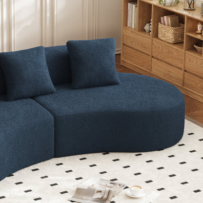 Divano moderno in velluto a 5 posti per soggiorno e camera da letto, uffici e appartamenti