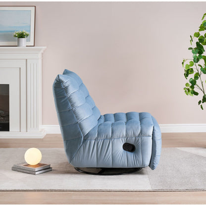 Divano reclinabile moderno in velluto senza braccioli con tasca laterale e funzione di reclinazione manuale per piccoli spazi