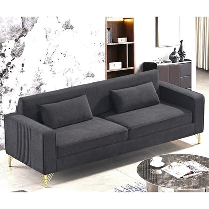 Divano moderno per soggiorno rivestito in velluto