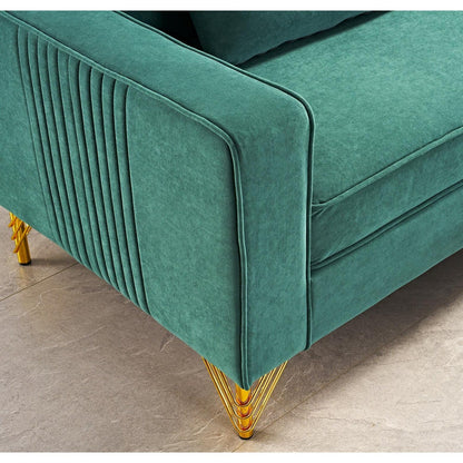 Divano moderno per soggiorno rivestito in velluto