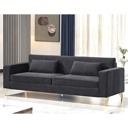 Divano moderno per soggiorno rivestito in velluto