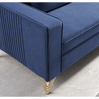 Divano moderno per soggiorno rivestito in velluto
