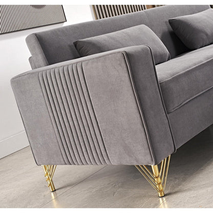 Divano moderno per soggiorno rivestito in velluto