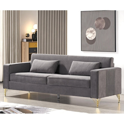 Divano moderno per soggiorno rivestito in velluto