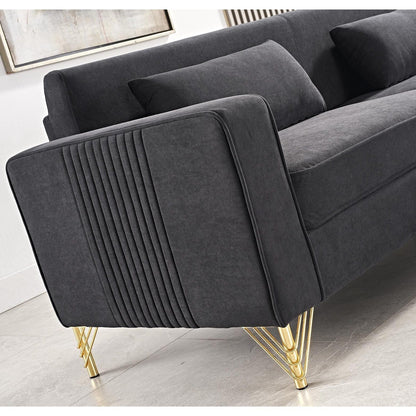 Divano moderno per soggiorno rivestito in velluto