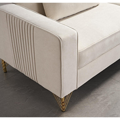 Divano moderno per soggiorno rivestito in velluto