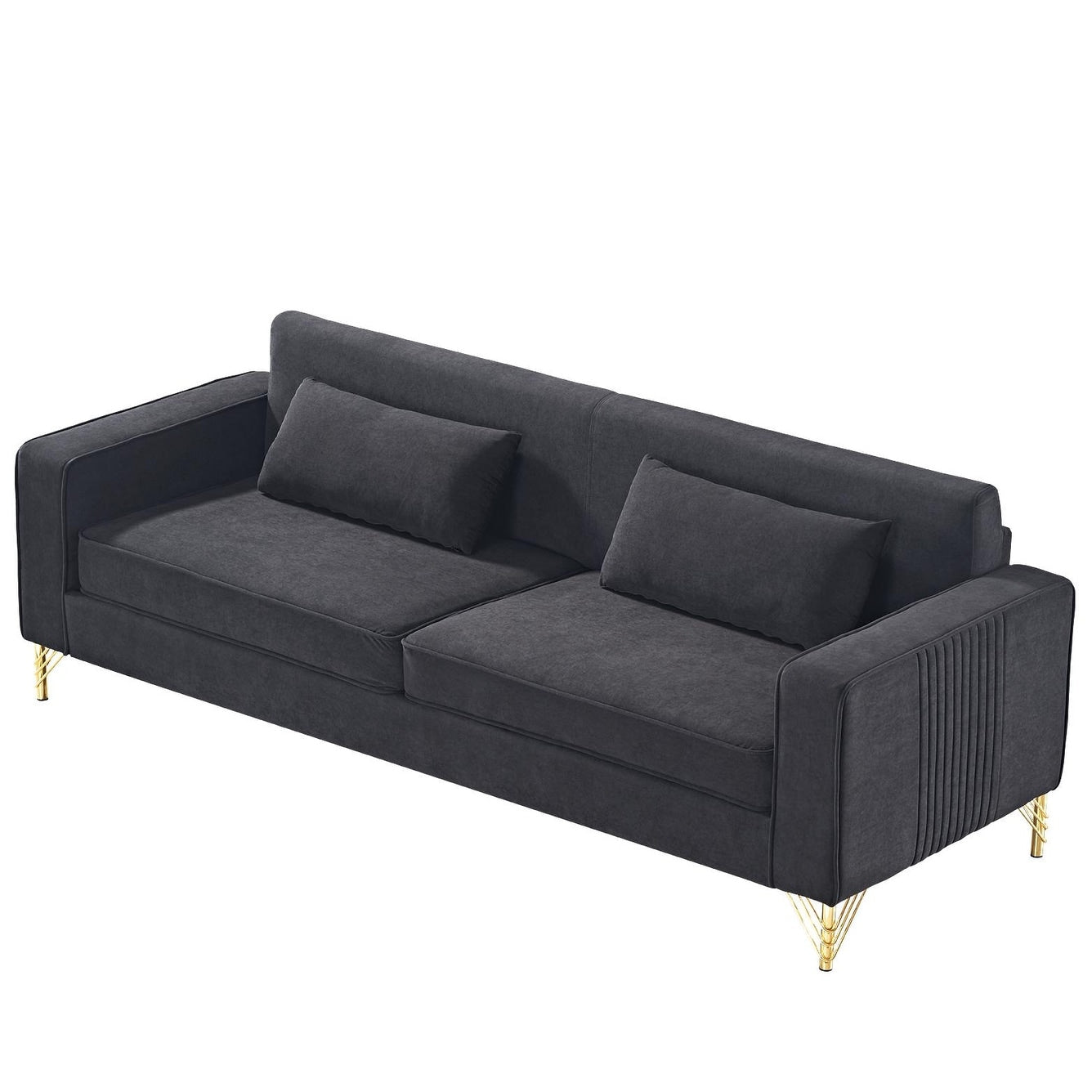 Divano moderno per soggiorno rivestito in velluto