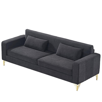 Divano moderno per soggiorno rivestito in velluto