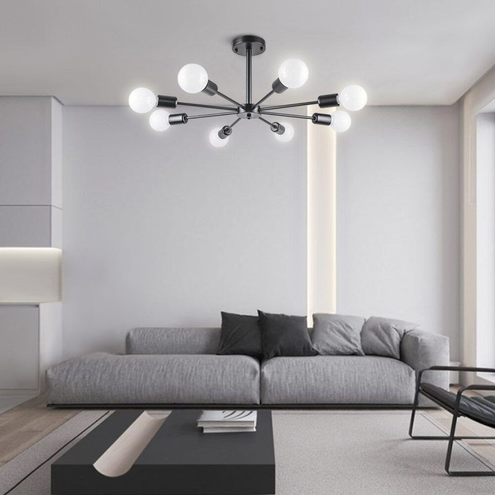 Lampada semi-incassata Sputnik nera/oro da soffitto per soggiorno/cucina/ufficio/camera da letto/ingresso
