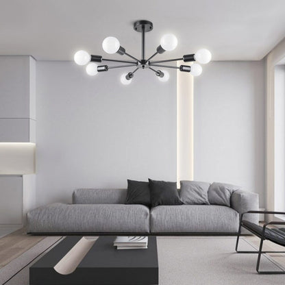 Lampada semi-incassata Sputnik nera/oro da soffitto per soggiorno/cucina/ufficio/camera da letto/ingresso