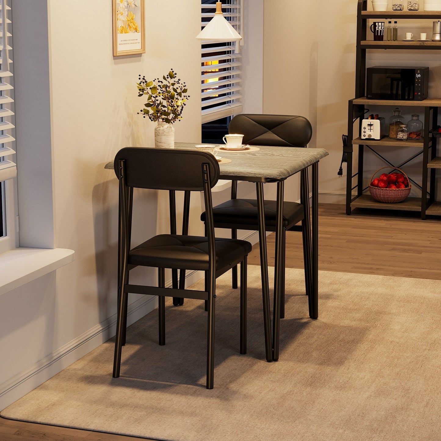 Set da pranzo moderno per cucina e sala da pranzo - 3 pezzi