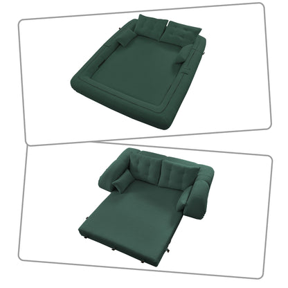 Divano letto trasformabile moderno e pratico, senza telaio, con cuscini e cuscini lombari, imbottitura in schiuma ad alta resilienza.