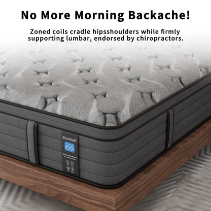 Materasso ibrido Modland da 14 pollici con materasso Euro Top medio, materasso a molle insacchettate in una scatola