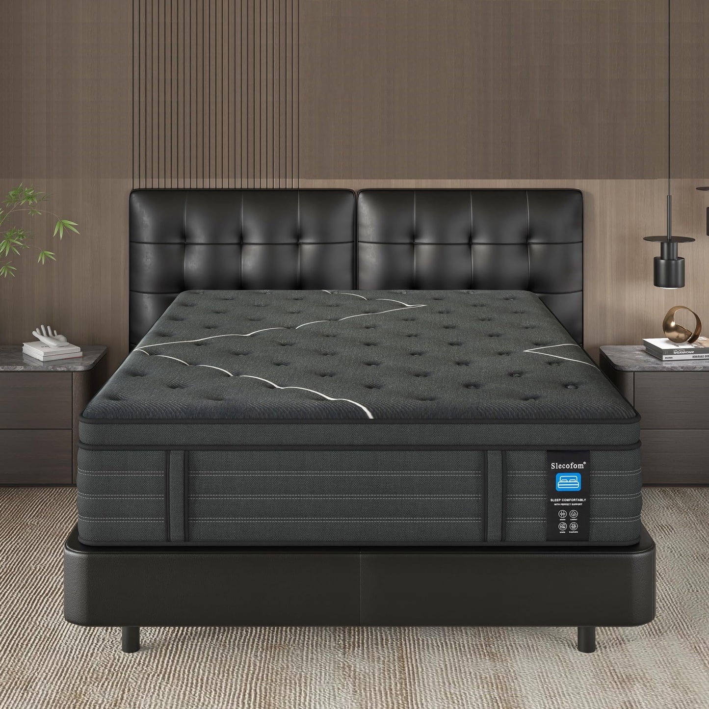 Materasso extra rigido Modland in gel rinfrescante da 14 pollici per alleviare il mal di schiena in una scatola, dimensioni Twin/Full/Queen/King