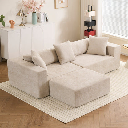 Divano componibile modulare a 3 posti Cloud con poltrona a L per soggiorno, camera da letto