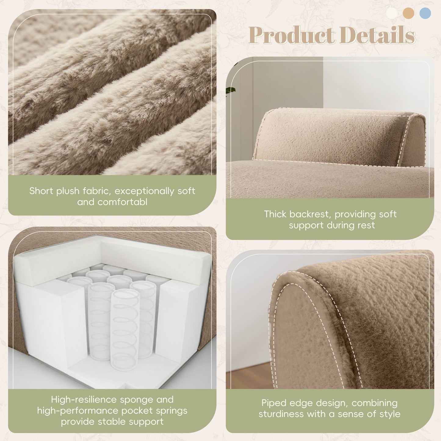 Divano letto modulare completamente compresso da 72 pollici con design senza cornice per soggiorno, non richiede montaggio