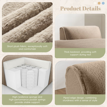 Divano letto modulare completamente compresso da 72 pollici con design senza cornice per soggiorno, non richiede montaggio