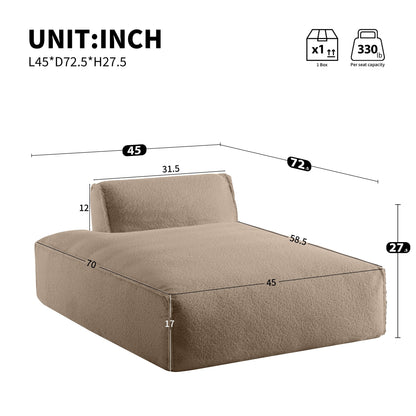 Divano letto modulare completamente compresso da 72 pollici con design senza cornice per soggiorno, non richiede montaggio