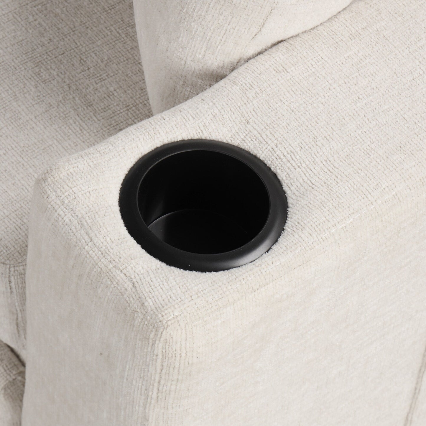 Divano letto modulare estraibile in ciniglia con pouf contenitore mobile e porte USB per soggiorno