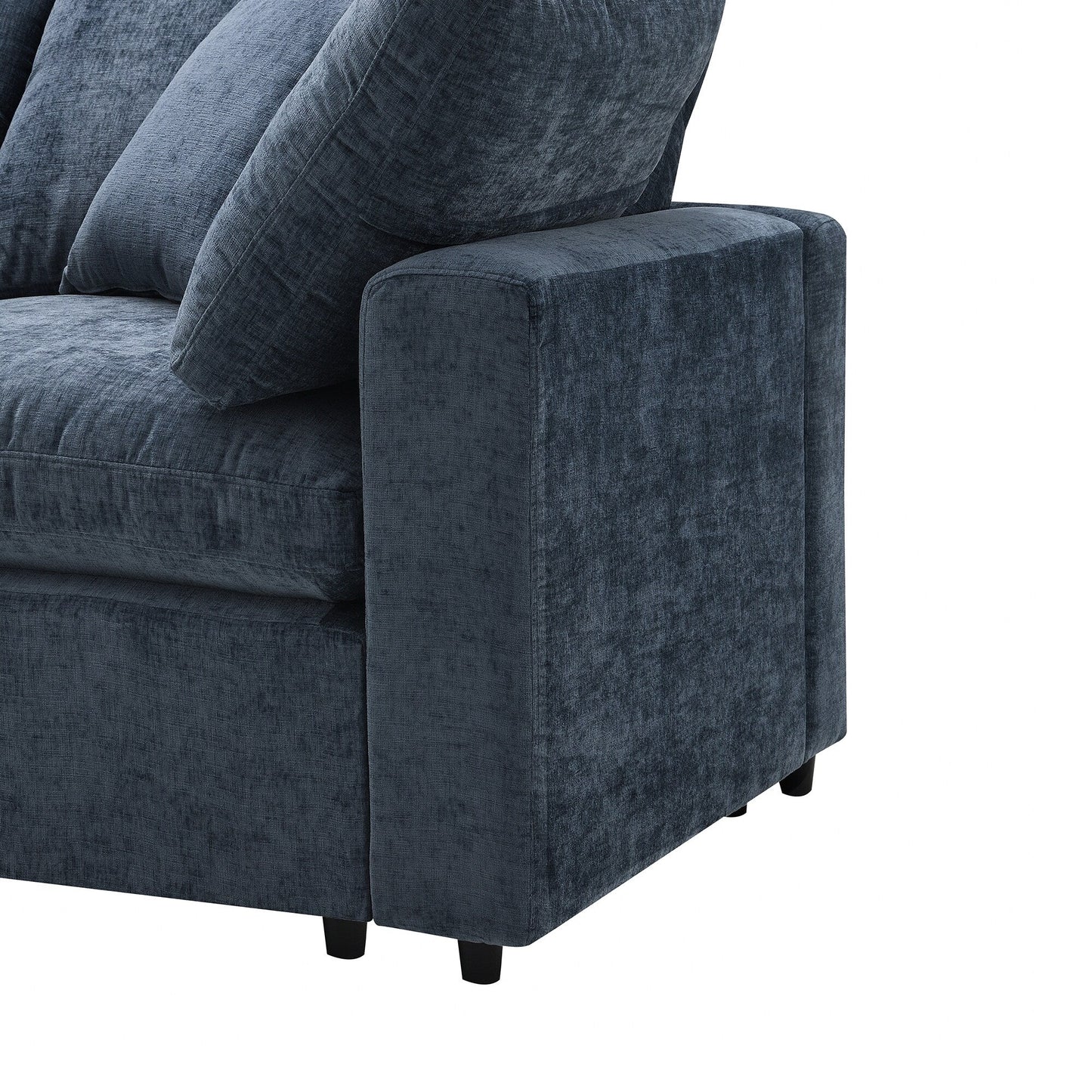 Divano letto modulare Cloud, set di divani componibili in ciniglia con pouf, combinazione libera, divano letto trasformabile a forma di U