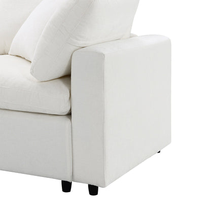 Divano letto modulare Cloud, set di divani componibili in ciniglia con pouf, combinazione libera, divano letto trasformabile a forma di U