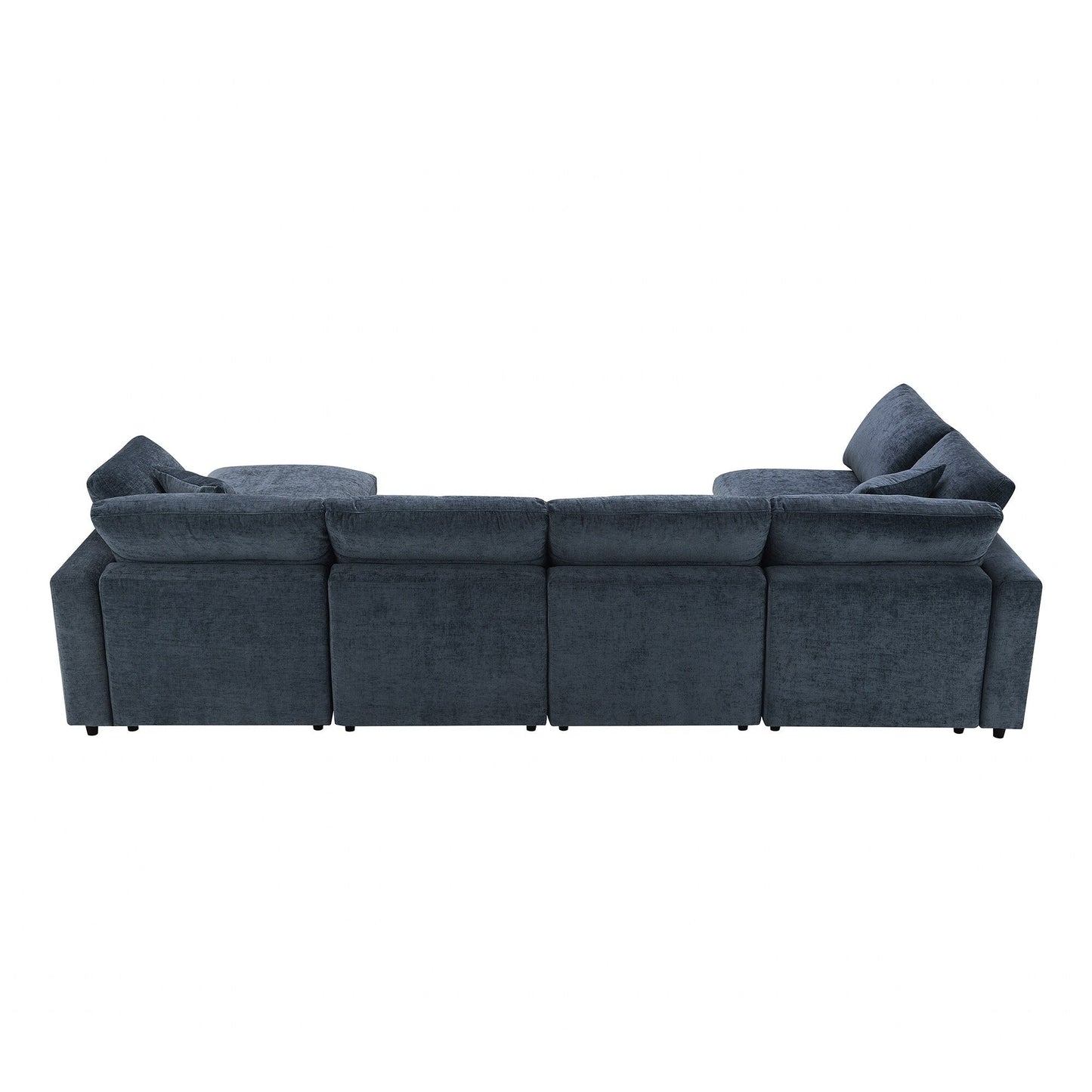 Divano letto modulare Cloud, set di divani componibili in ciniglia con pouf, combinazione libera, divano letto trasformabile a forma di U