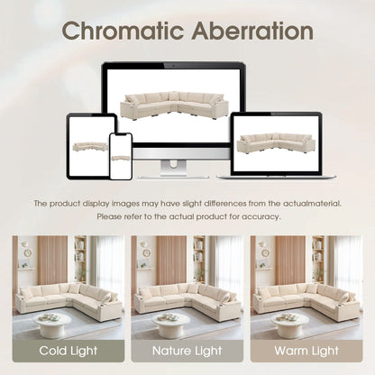 Divano componibile modulare a L in velluto a coste con braccioli portaoggetti, porte USB e portabicchieri per soggiorno e appartamento