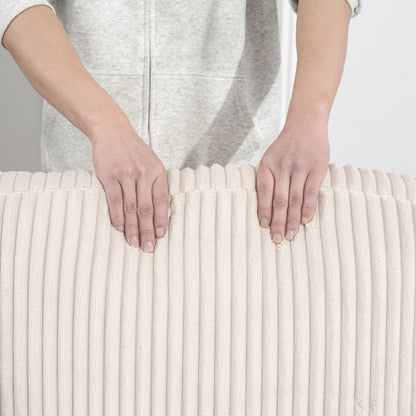 Divano componibile modulare in velluto a coste, divano trasformabile a 6 posti con porte USB, pouf contenitore e portabicchieri per soggiorno