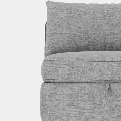 Divano componibile in tessuto modulare, divano letto trasformabile, divano letto con posti a sedere contenitore per soggiorno