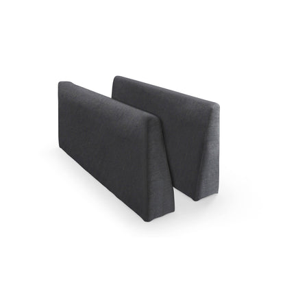 Divano componibile modulare a L in lino con pouf reversibile, morbidi cuscini in piuma d'anatra, perfetto per soggiorno o ufficio