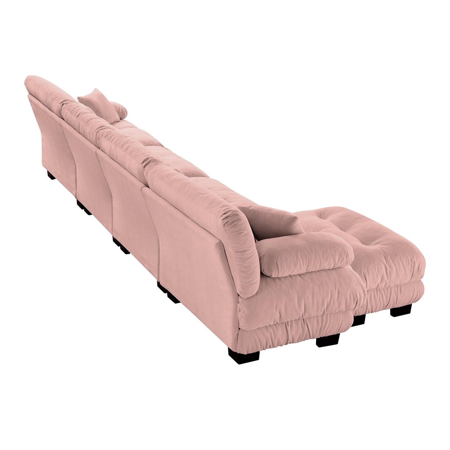 Divano componibile modulare a 4 posti a forma di L, divano Cloud con pouf trasformabili, combinazione libera per soggiorno