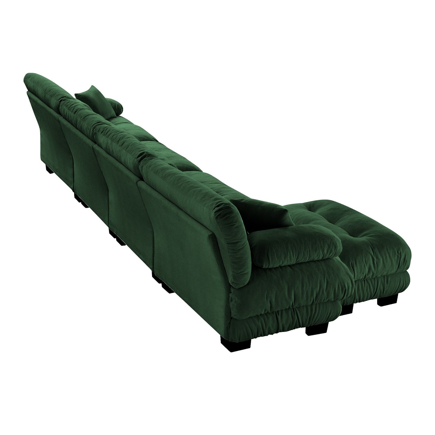 Divano componibile modulare a 4 posti a forma di L, divano Cloud con pouf trasformabili, combinazione libera per soggiorno