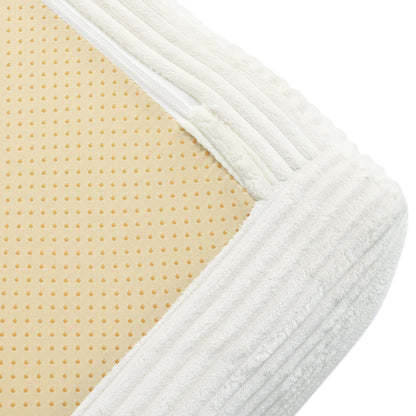 Divano letto componibile a 4 posti in velluto a coste a forma di L, con cuscini a cuneo, per soggiorno e appartamento